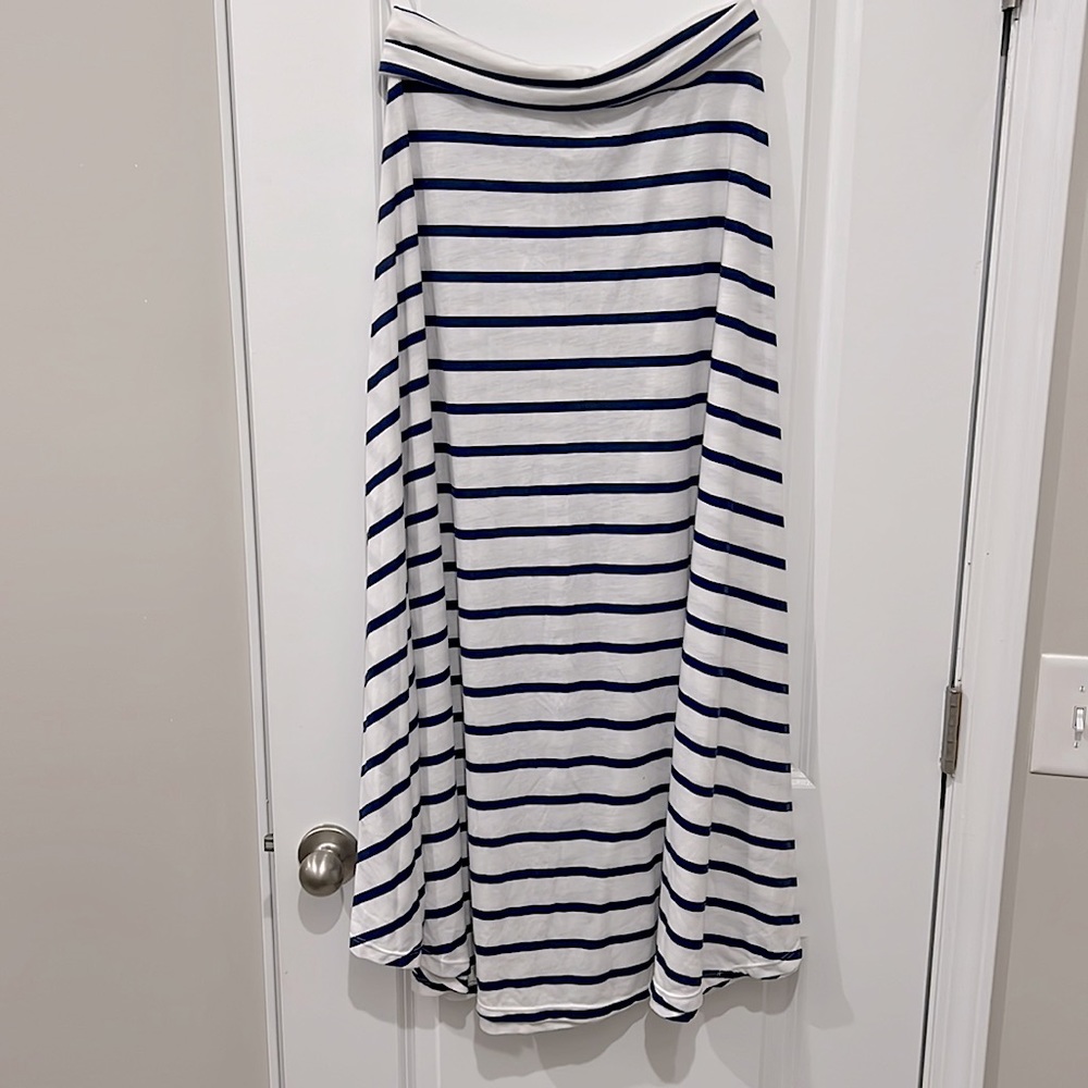 Papaya Striped Blue and White Maxi Skirt - like new, size 12